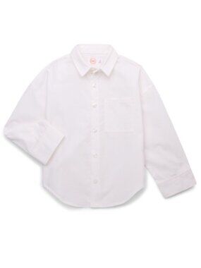 Wonder Nation Tween Girls Cotton Button-Down Shirt with Long Sleeves, L (10-12)